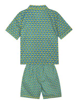 Budding bees green dream animal print sleep set 2