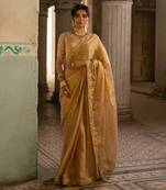 Gold tissue saree set