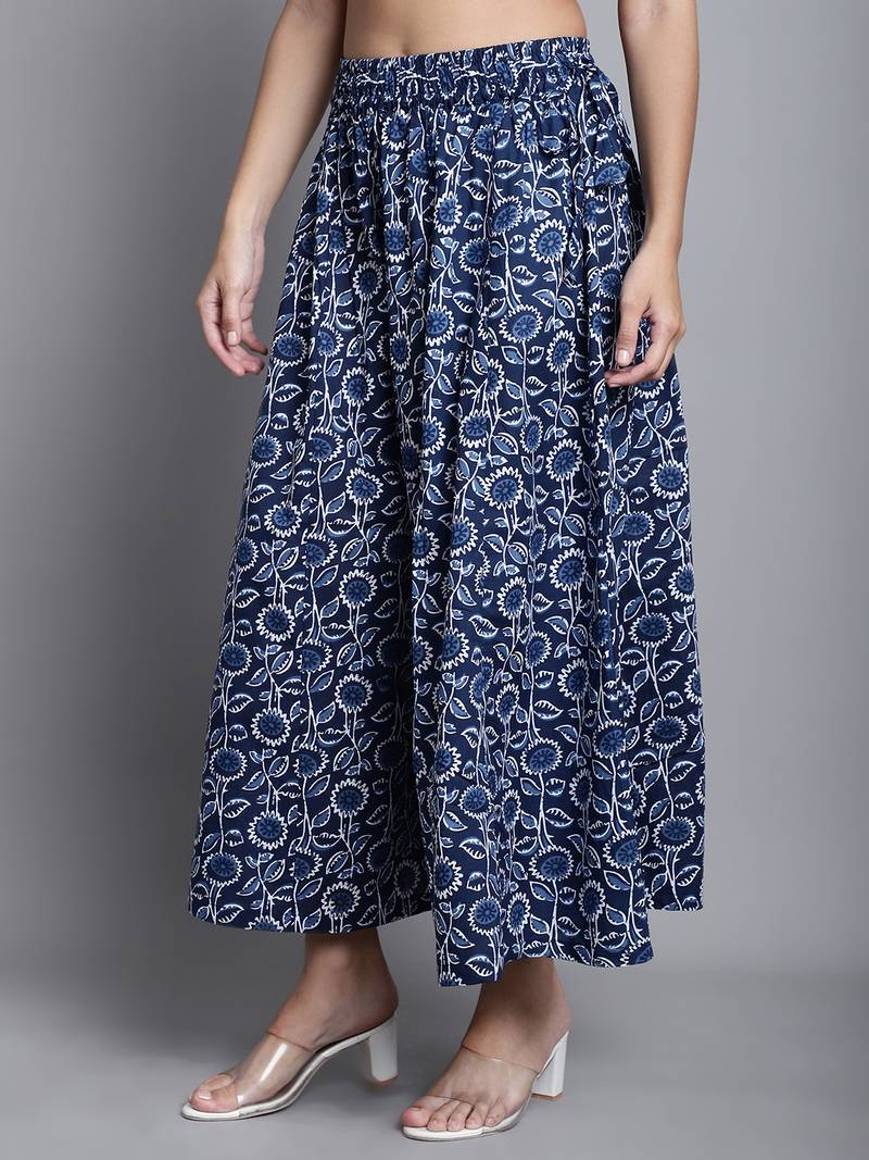 Women Multicolor Printed Flared Palazzos