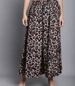 Women Multicolor Printed Crepe Flared Palazzos