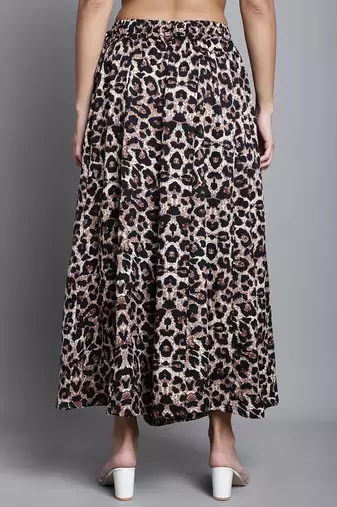 Women Multicolor Printed Crepe Flared Palazzos