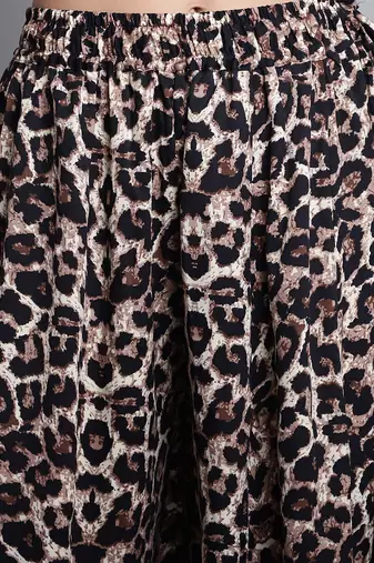 Women Multicolor Printed Crepe Flared Palazzos