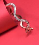 Steorra jewels traditional adjustable american diamond bracelet for women