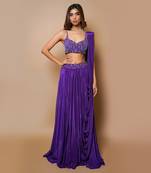 Dark Purple Lehenga Set