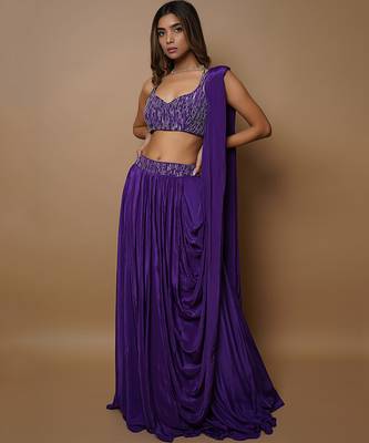 Dark Purple Lehenga Set 2