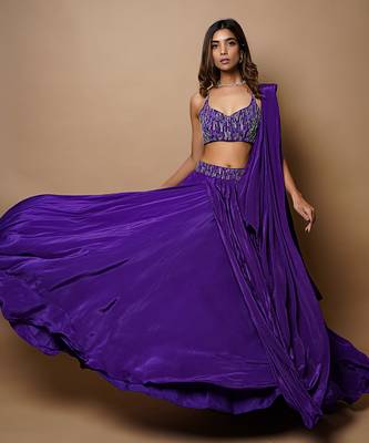 Dark Purple Lehenga Set 3