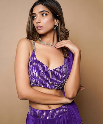 Dark Purple Lehenga Set 4