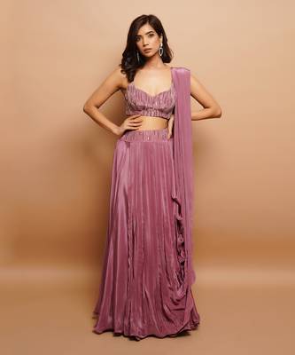 Onion Pink Lehenga Set 1