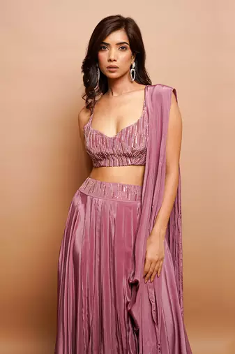 Onion Pink Lehenga Set
