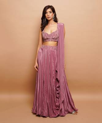 Onion Pink Lehenga Set 4