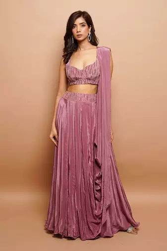 Onion Pink Lehenga Set