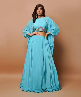 Ocean Blue Lehenga Set 1