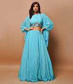 Ocean Blue Lehenga Set