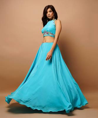 Ocean Blue Lehenga Set 2