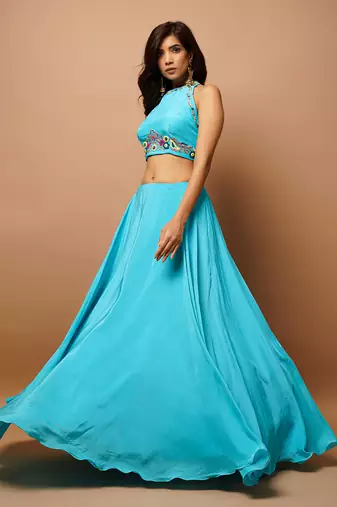 Ocean Blue Lehenga Set