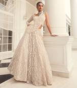 Ivory Embroidered Lehenga Set