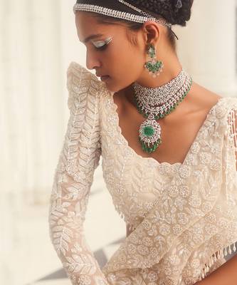 Ivory Embroidered Lehenga Set 2