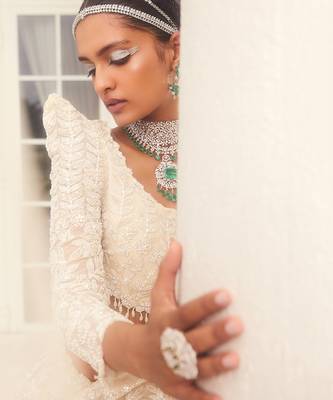 Ivory Embroidered Lehenga Set 3