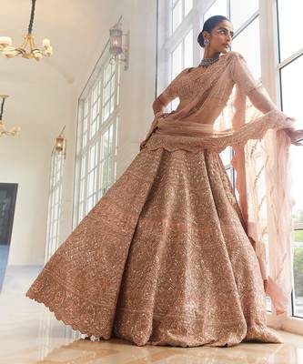 Pink Harnaaz Embroidered Lehenga Set 1