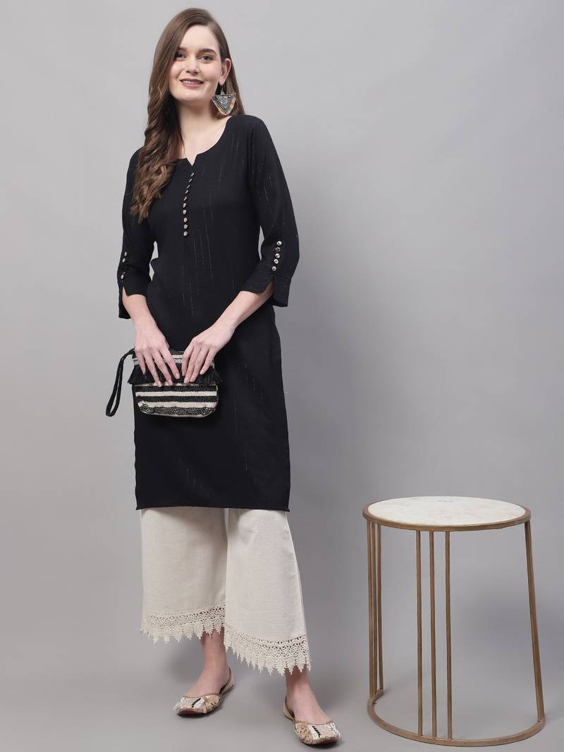 Off White hem design woven straight fit Palazzos