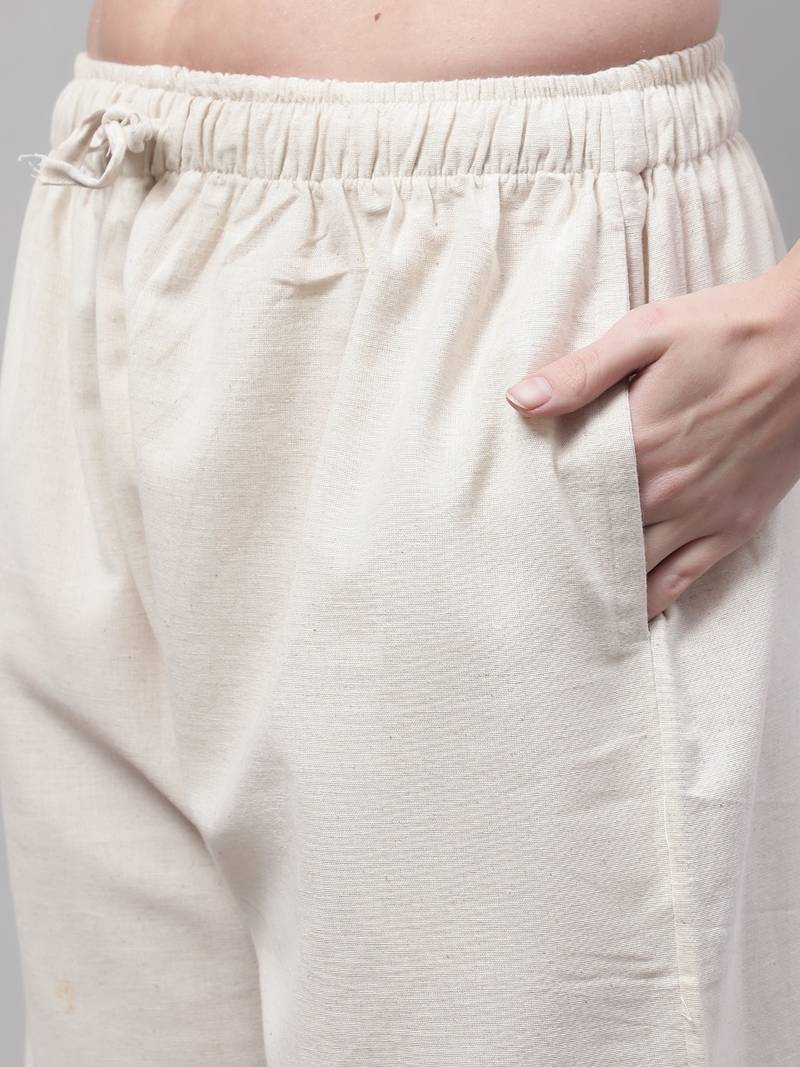 Off White hem design woven straight fit Palazzos