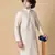 Beige Cotton Blend Kurta Churidar Set for Men