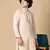 Fawn Jacquard Kurta Churidar Set for Men