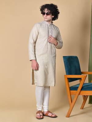 Pista Jacquard Kurta Churidar Set for Men 2