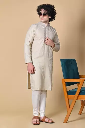 Pista Jacquard Kurta Churidar Set for Men