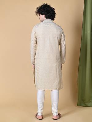 Pista Jacquard Kurta Churidar Set for Men 3