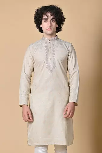 Pista Jacquard Kurta Churidar Set for Men