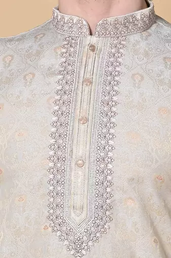 Pista Jacquard Kurta Churidar Set for Men