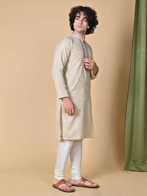 Pista Jacquard Kurta Churidar Set for Men 6