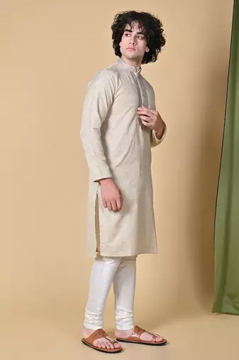 Pista Jacquard Kurta Churidar Set for Men