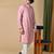 Maahii Fabs Peach Masulin Silk Kurta Churidar Set for Men