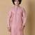 Maahii Fabs Peach Masulin Silk Kurta Churidar Set for Men