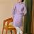 Maahii Fabs Lilac Mulberry Silk Kurta Churidar Set for Men