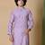 Maahii Fabs Lilac Mulberry Silk Kurta Churidar Set for Men