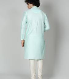 LightAqua Silk Blend Kurta Churidar Set for Men