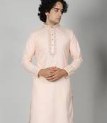 Maahii Fabs Peach Cotton Kurta Churidar Set for Men