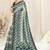 Light green cotton patola print coper zari border saree with unstitched blouse piece