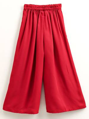 Striped Top With Palazzos- Black & Red 5