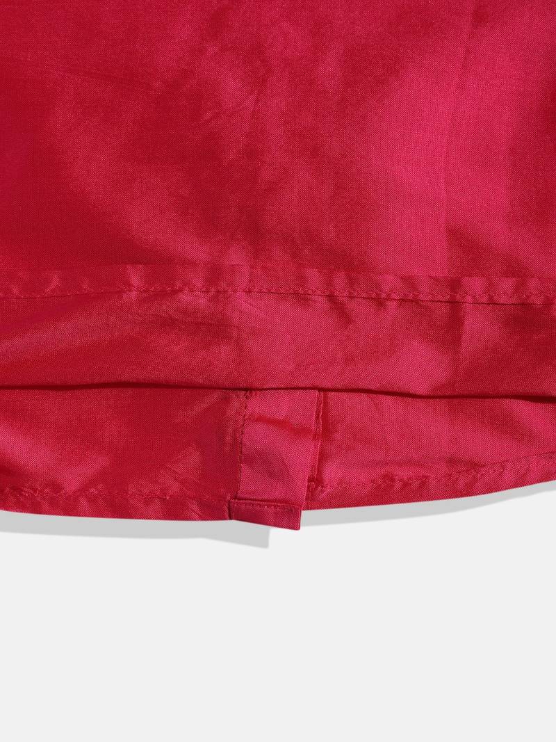 Cold Shoulder Choli With Printed Crush Effect Ghagra- Pink & Green