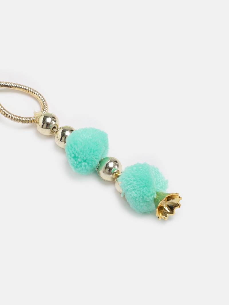 Brocade Choli With Net Ghagra- Green