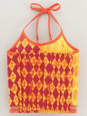 Orange Cotton Printed Top and Dhoti Pant 3