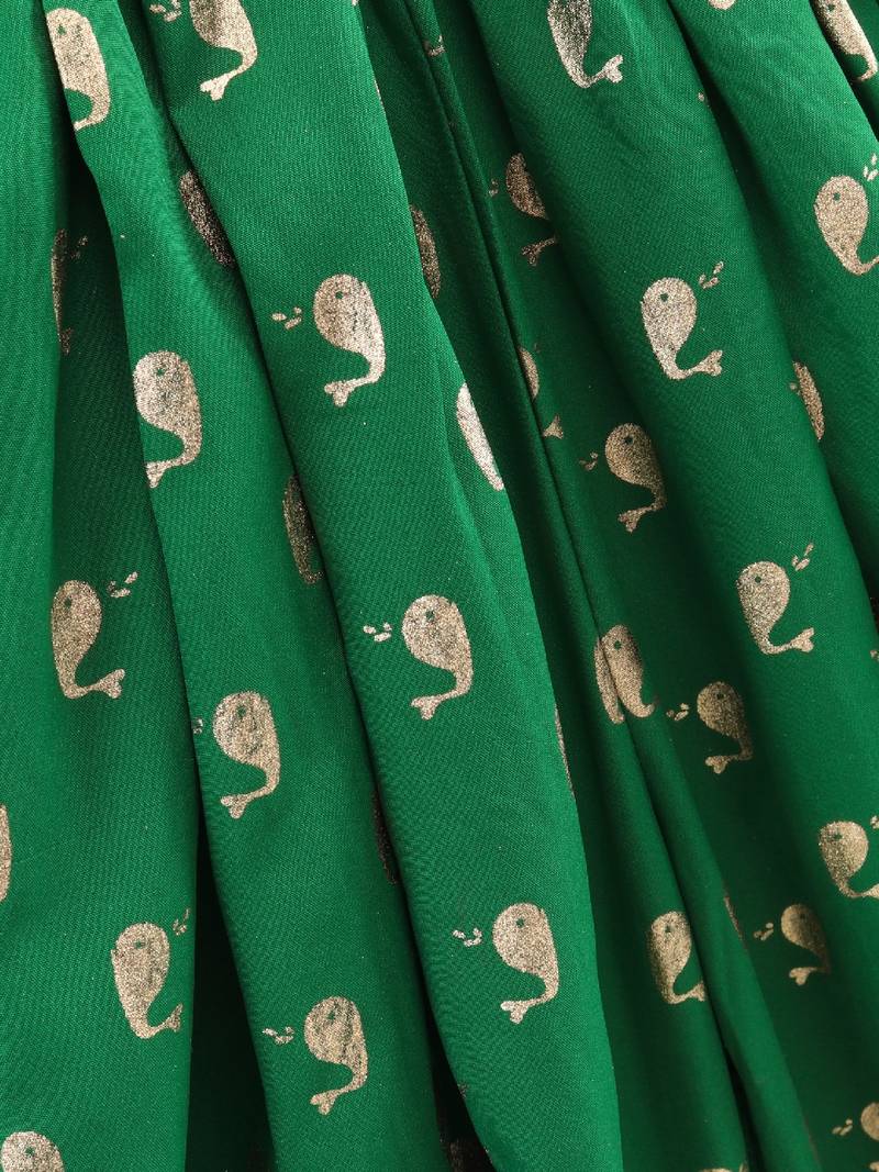 Printed Top & Dhoti Pants- Red & Green