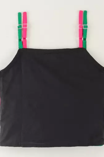 Sleeveless Mirror Work Detail Ruffled Top With Motif Design Dhoti Pants- Pink