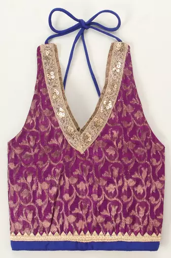 Magenta & Green Polyster Kids Lehenga Choli Set