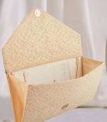 Pearl Work Embellished Cream Clutch