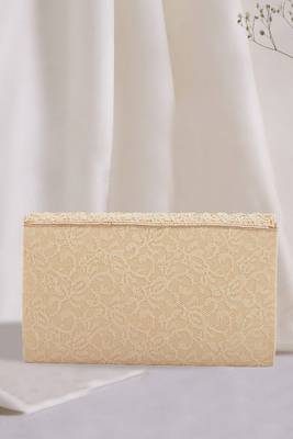 Pearl Work Embellished Cream Clutch 3
